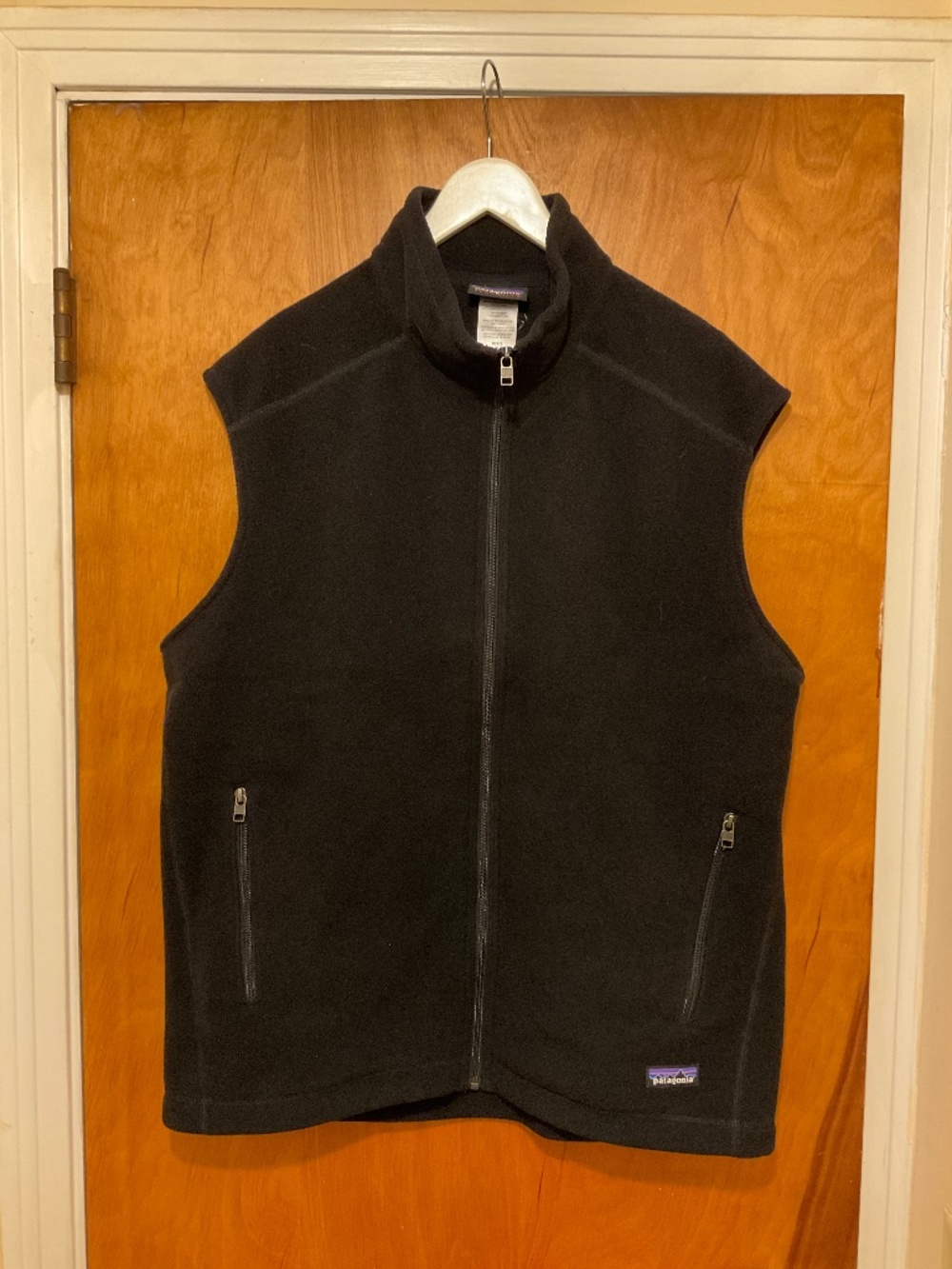 Patagonia Synchilla Black Sleeveless Vest Front Zip w/Pockets Sz XL Men’s